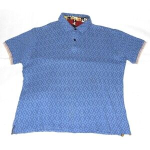 Robert Graham Classic Fit Men's Short Sleeve Golf Polo Shirt Size Medium